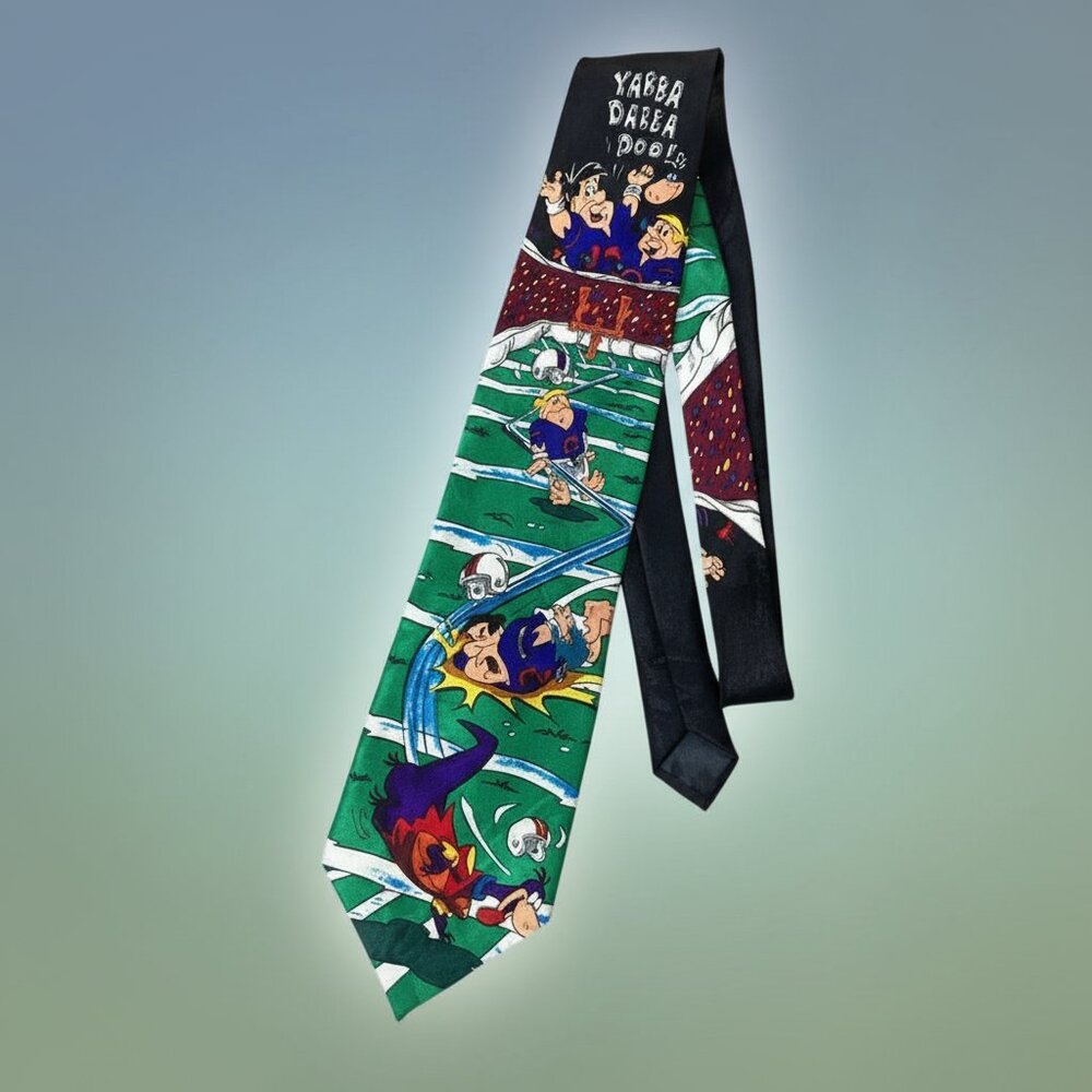 Vintage Hanna Barbera Fred Flintstone Sports Necktie Multicolor Men's‎ Tie